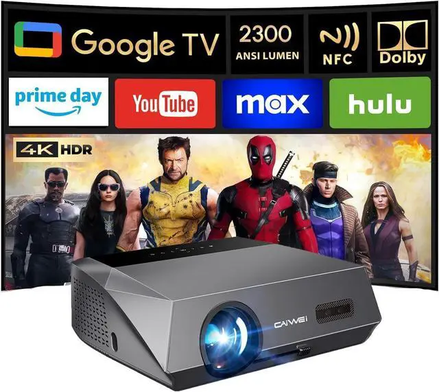 Main image of 2300 ANSI Daytime Projector Google TV Ultra HD 4K Smart Projector