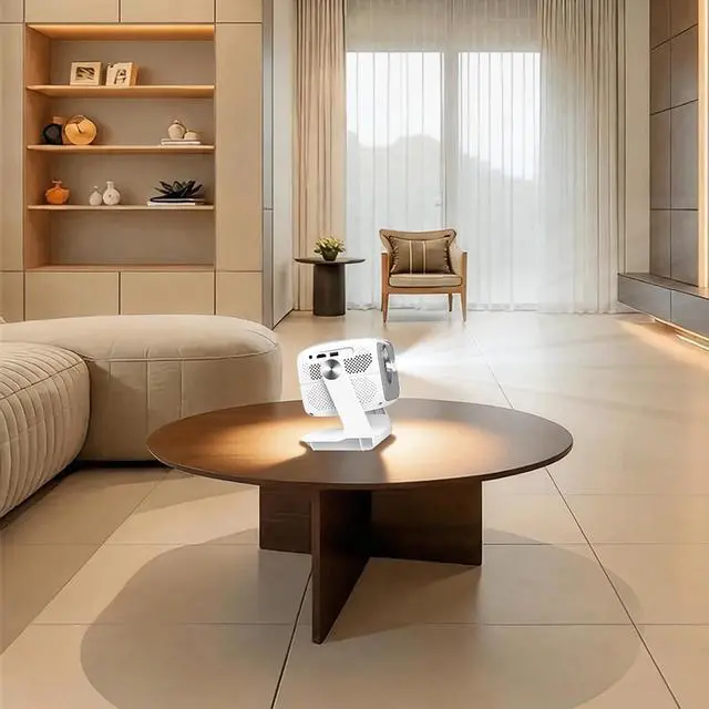 Alt view image 2 of 6 - Smart HD Home Projector, 4K WiFi Bluetooth Portable Movie Projector