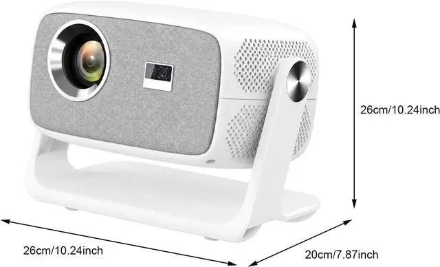Alt view image 6 of 6 - Smart HD Home Projector, 4K WiFi Bluetooth Portable Movie Projector