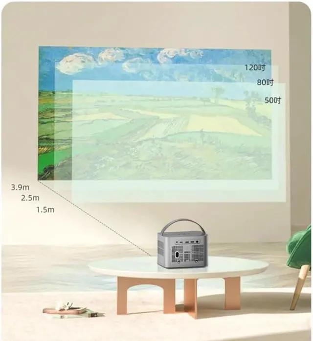 Alt view image 5 of 7 - Projector Home Bedroom Wall Projection Smart Theater Outdoor Portable Micro