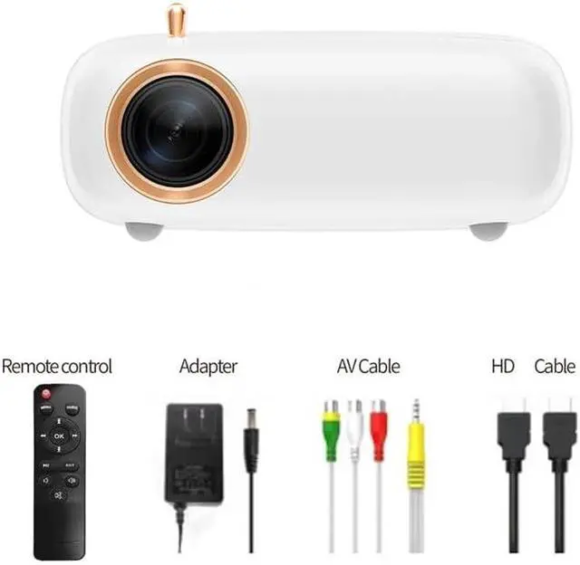Alt view image 6 of 7 - Portable Projector 30000H Lifespan for Home Theater with Remote Control Smart screen projector