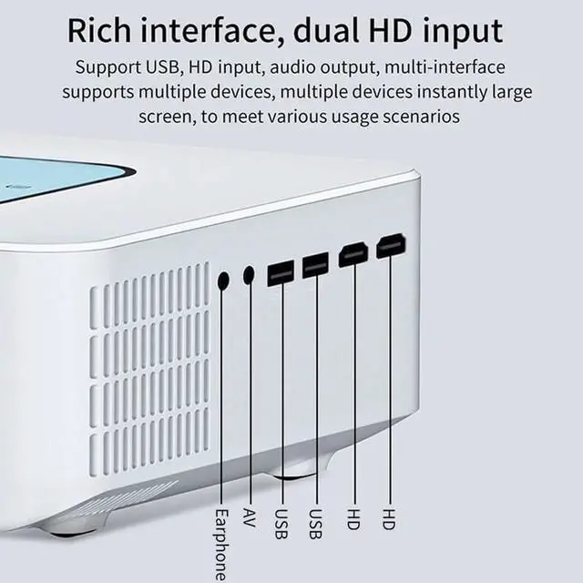 Alt view image 5 of 6 - Portable LCD LED Projector Android 9.0 Smart Home Theater Dual-band Media Player