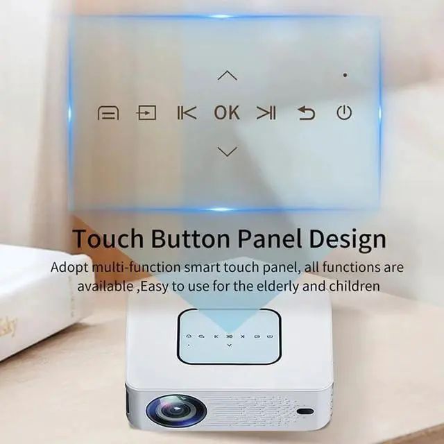 Alt view image 3 of 6 - Portable LCD LED Projector Android 9.0 Smart Home Theater Dual-band Media Player