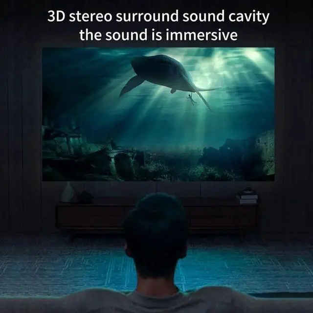 Alt view image 4 of 6 - Portable LCD LED Projector Android 9.0 Smart Home Theater Dual-band Media Player