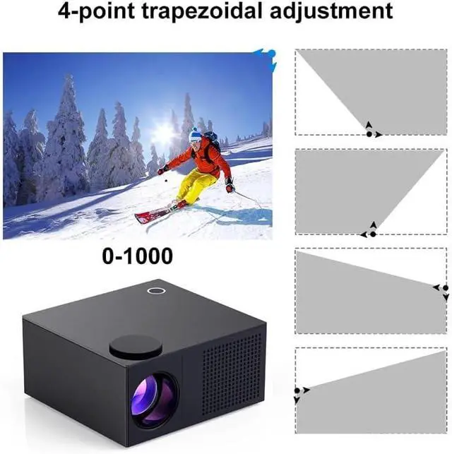 Alt view image 4 of 7 - Mini Projector LED Android 10 Supported 4K 1080P Video Beamer 4.0 Home Theater with