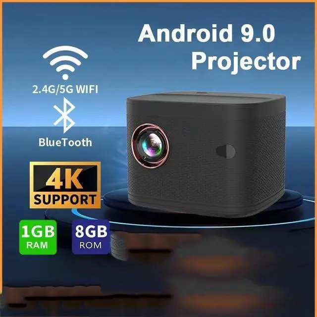 Alt view image 4 of 6 - Android Projector Portable MINI Video Beamer Smart TV for Game Movie Home Cinema 720P 4K