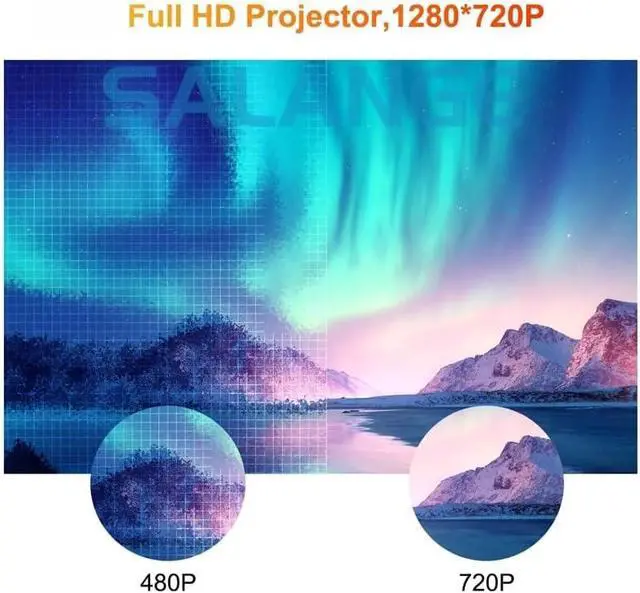 Alt view image 5 of 6 - Android Projector Portable MINI Video Beamer Smart TV for Game Movie Home Cinema 720P 4K