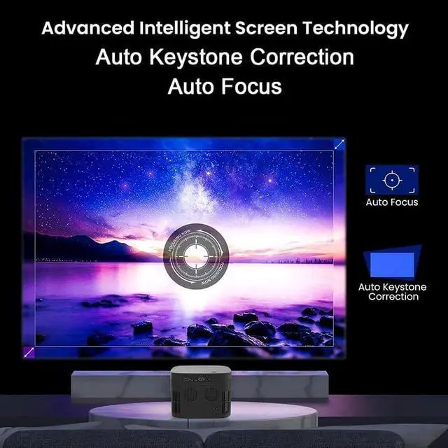 Alt view image 6 of 6 - Android Projector Portable MINI Video Beamer Smart TV for Game Movie Home Cinema 720P 4K