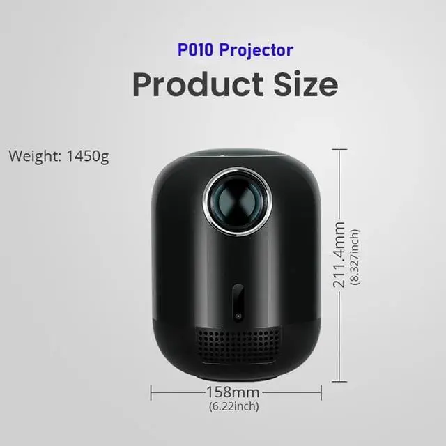 Alt view image 4 of 6 - Smart Projector 200ANSI 4K 1080p Android Support 2.4G&5G Home Cinema Outdoor Portable Proyector