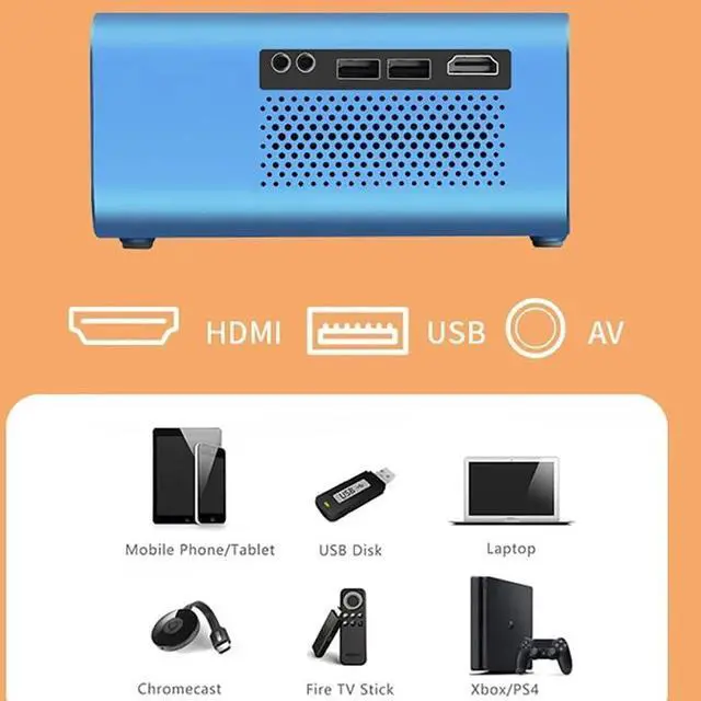 Alt view image 5 of 6 - Mini Projector Support 4K 1080P LCD Proyector Portable Home Theater Smart Video Beamer Equipment