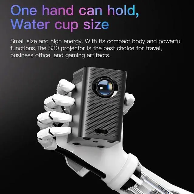Alt view image 5 of 5 - 1080P Android Projetor 400 Ansi Lumens Portable Projector Smart TV Home Beamer LED