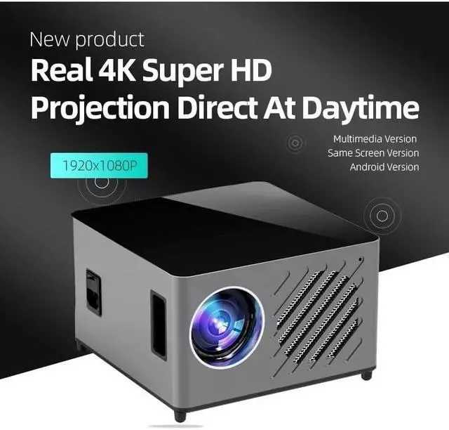 Alt view image 2 of 6 - Mini Projector LED Android 10 Supported 4K 1080P Video Beamer Home Theater with