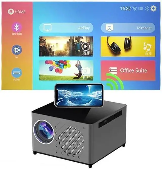 Alt view image 4 of 6 - Mini Projector LED Android 10 Supported 4K 1080P Video Beamer Home Theater with