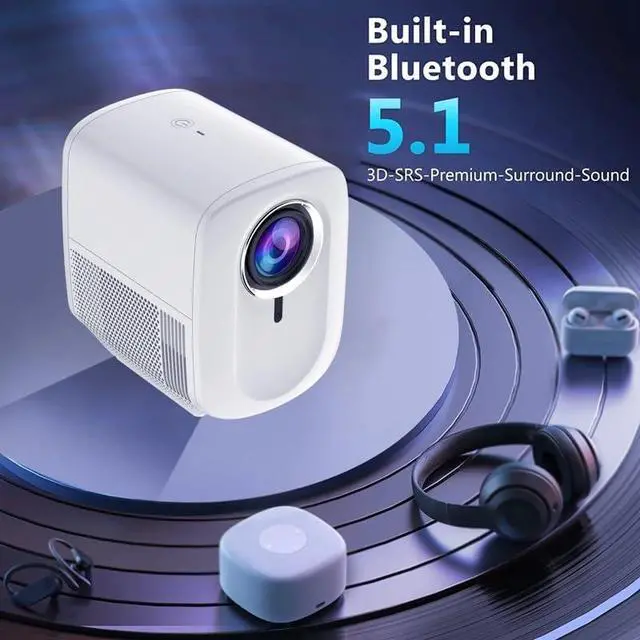 Alt view image 2 of 6 - Projector Android LCD LED 4K Video Home Theater Cinema 1080P Projectors for Smartphone