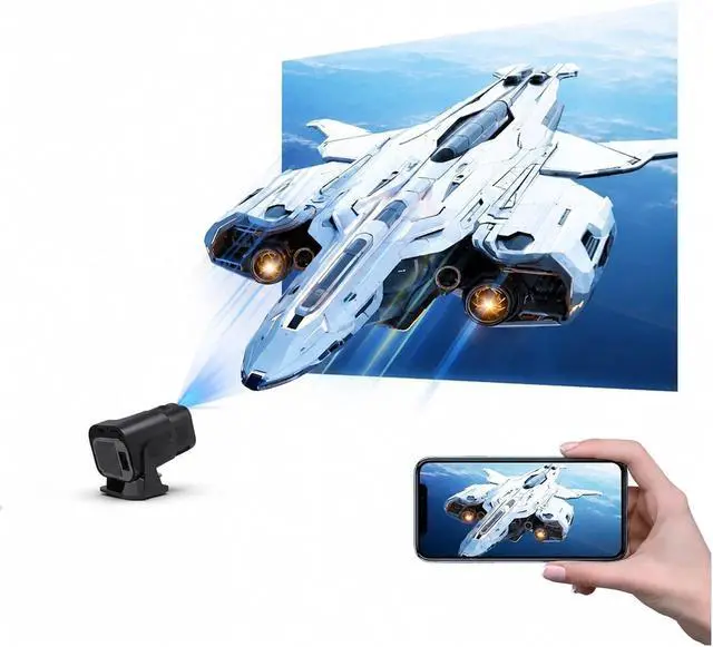 Alt view image 6 of 6 - Mini Projector Android 11 Projector 1280x720dpi WiFi Bluetooth for Movie Home Outdoor