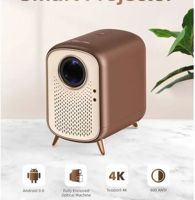 Alt view image 3 of 6 - Portable Smart Projectors Real 1080P Mini Movie Large Screen 8000 Lumens LED