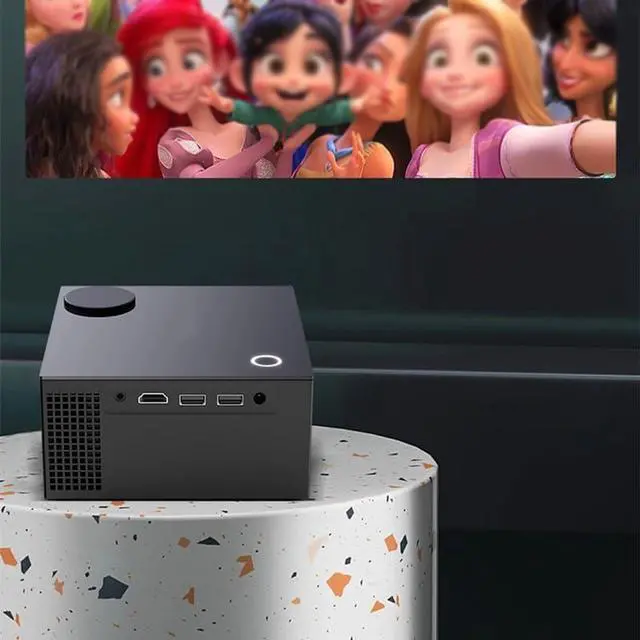 Alt view image 4 of 6 - Projector 4K 1080P BT 5000Lumens LED for Home Theater Video Portable Outdoor
