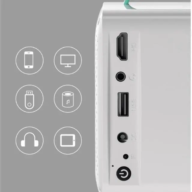 Alt view image 2 of 4 - Automatic Projector for Home Bedroom Wall Projection Dormitory