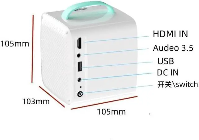Alt view image 4 of 4 - Automatic Projector for Home Bedroom Wall Projection Dormitory