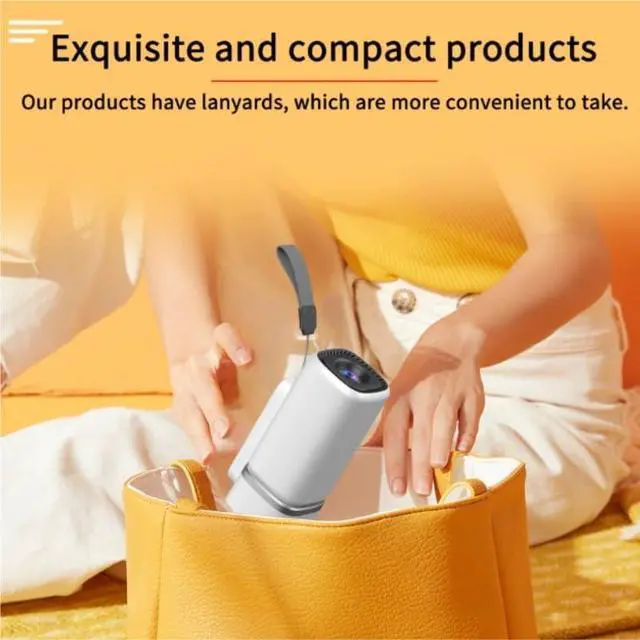 Alt view image 2 of 6 - Projector for Home Bedroom Wall Projection Screen Outdoor Camping Portable