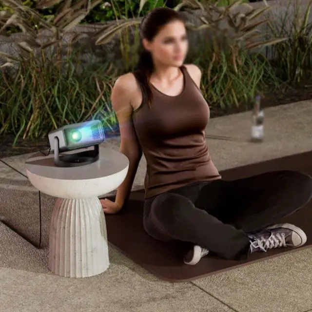 Alt view image 3 of 6 - High Definition Portable Projector 4K Multi Screen Automatic Beamer with Auto Tilt Function