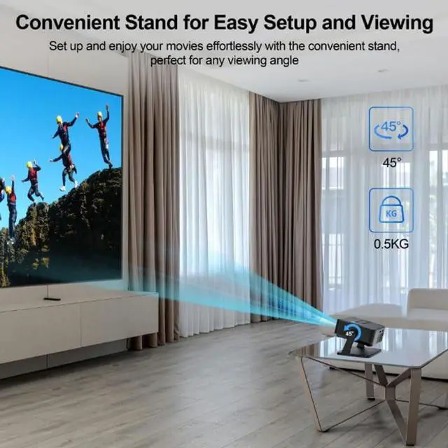 Alt view image 3 of 5 - Projector High Definition 4K Cinema Wireless Home