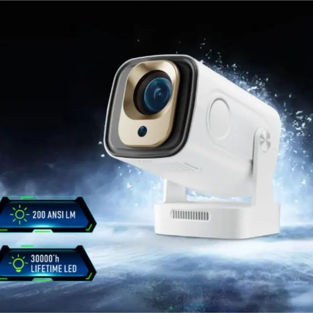 Alt view image 2 of 7 - Smart Projector with 1080p Auto Focusing Multi Functional Short Throw Projection Capabilities