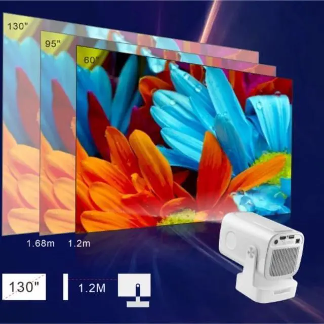 Alt view image 5 of 7 - Smart Projector with 1080p Auto Focusing Multi Functional Short Throw Projection Capabilities