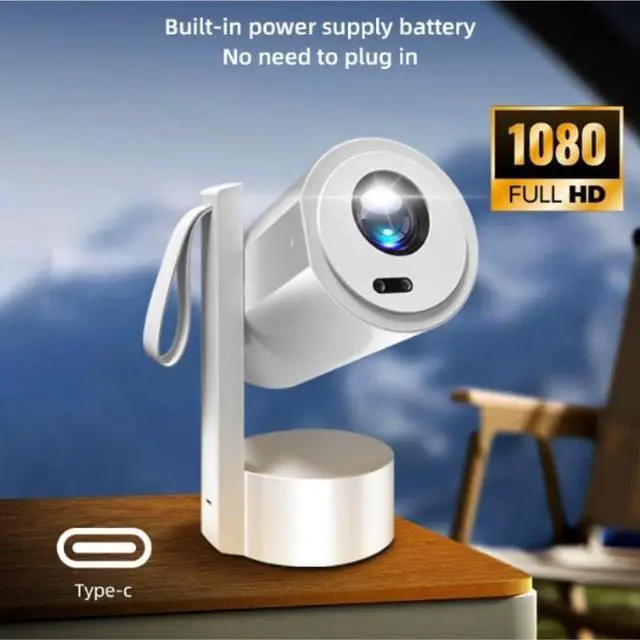 Alt view image 2 of 7 - Outdoor Camping Projector Portable Mobile Cinema Home Bedroom High Definition Wall Projection