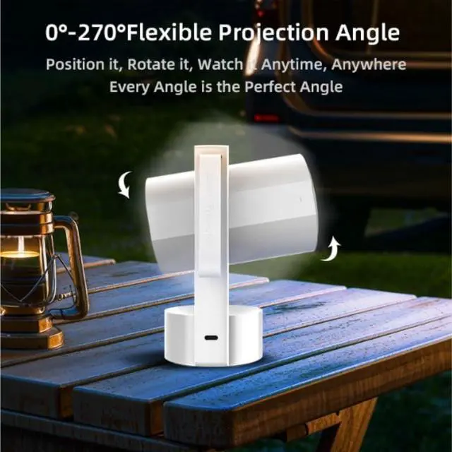 Alt view image 7 of 7 - Outdoor Camping Projector Portable Mobile Cinema Home Bedroom High Definition Wall Projection
