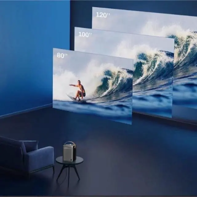 Alt view image 3 of 6 - Clear Projector Home Theater Portable 4K