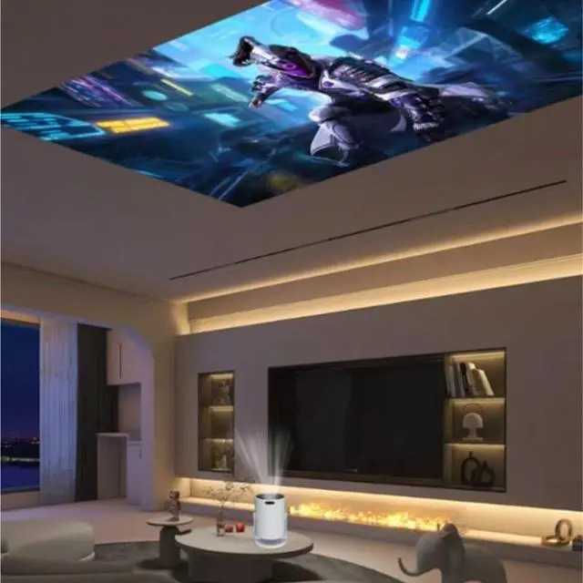 Alt view image 3 of 7 - Projector Connected to The Same Screen Home Portable with High Definition Quality