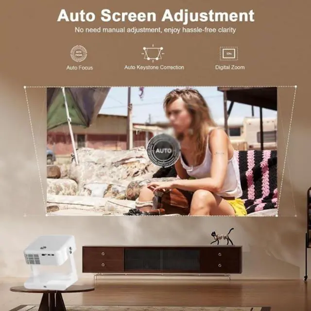 Alt view image 2 of 6 - Projector Home Use Automatic Portable Smart Outdoor Available