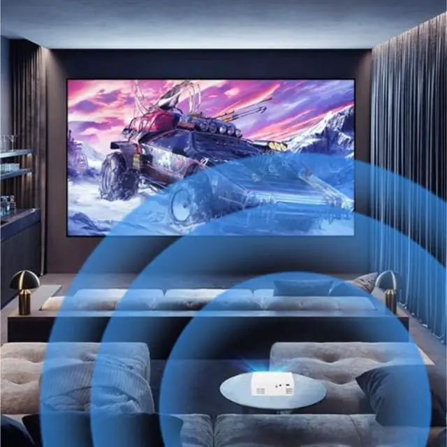 Alt view image 6 of 7 - Home Projector Portable for Household Use Wired Simultaneous Projection Device