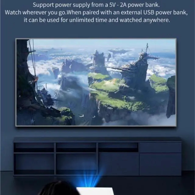 Alt view image 7 of 7 - Home Projector Portable for Household Use Wired Simultaneous Projection Device