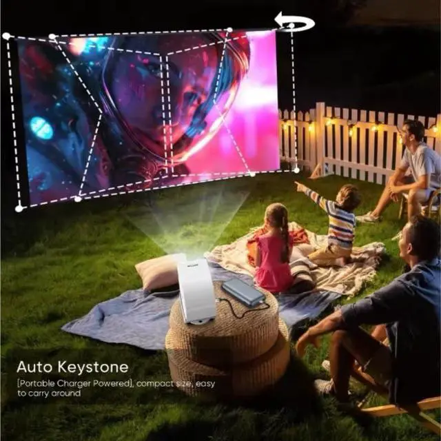 Alt view image 3 of 5 - Projector 4K Home High Definition Portable Cinema Smart 360 Degree