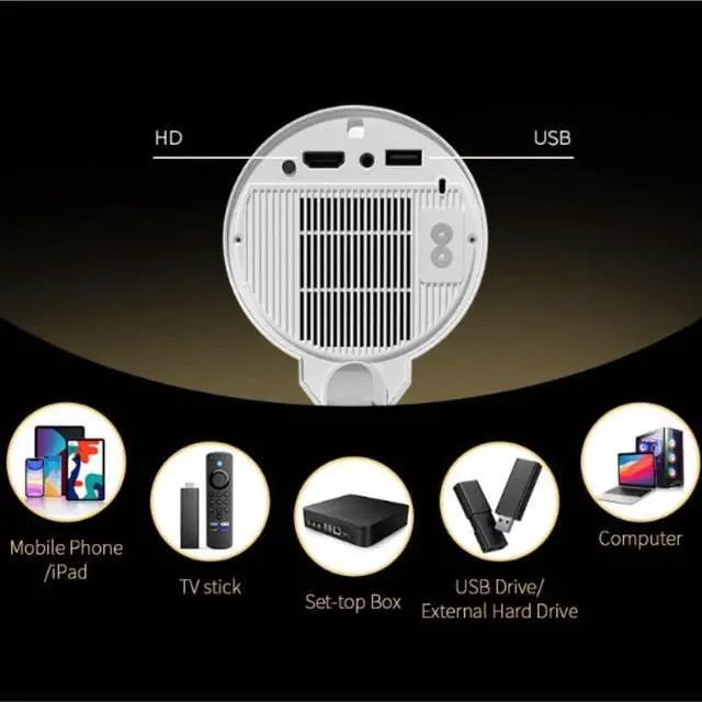Alt view image 6 of 6 - Projector Wall Mounted Tube for Bedrooms Home Dormitories