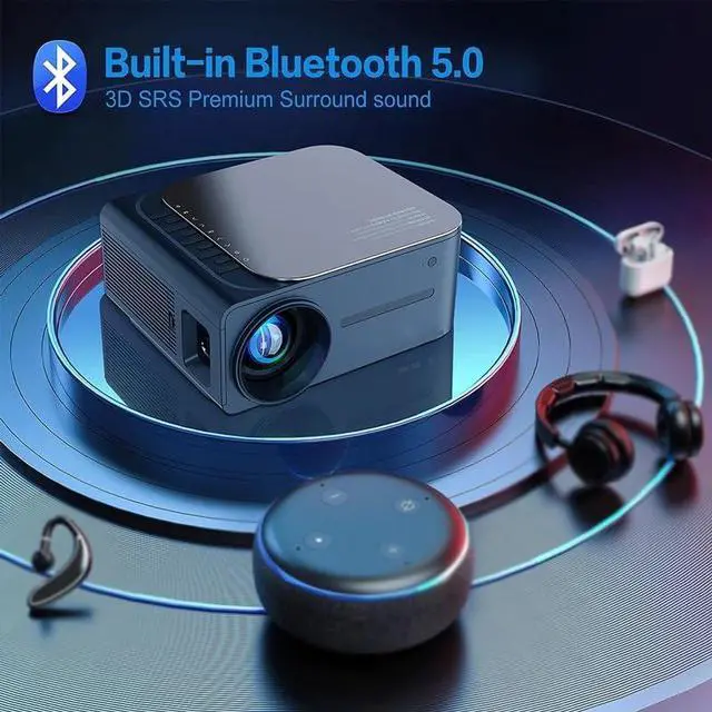 Alt view image 3 of 5 - Home Projector Living Room Smart Screen Projector1080P LED Video Theater Projectors for 5G