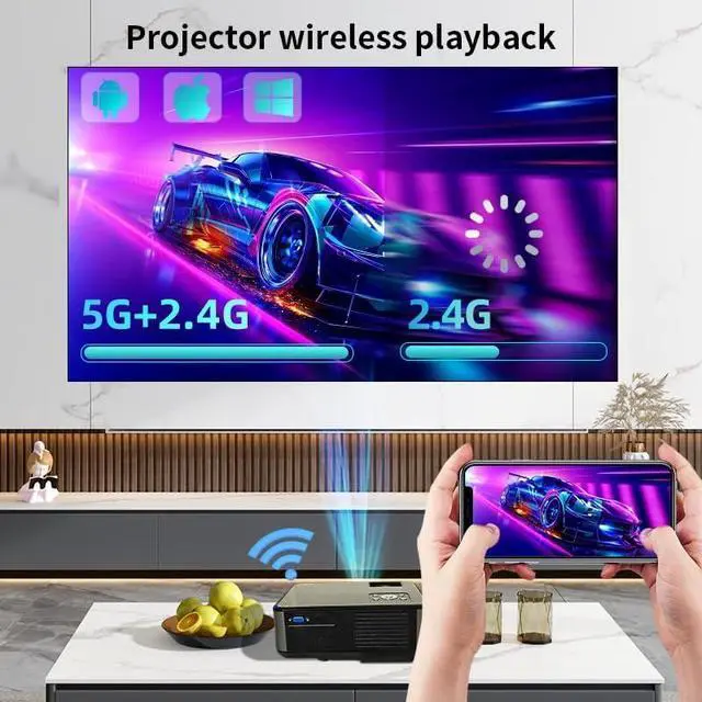 Alt view image 5 of 6 - Projector Full D Portable for Home