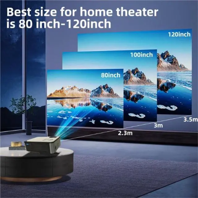 Alt view image 4 of 6 - Projector Full D Portable for Home