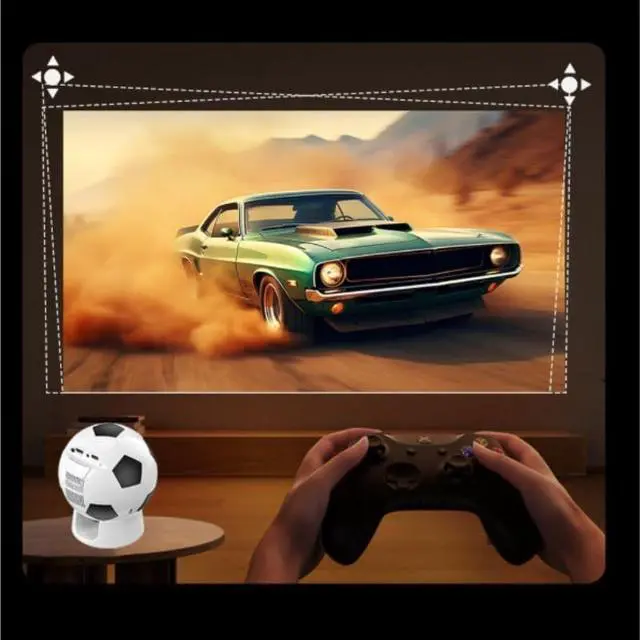 Alt view image 3 of 6 - High Definition Portable Football Projector with for Home Theater