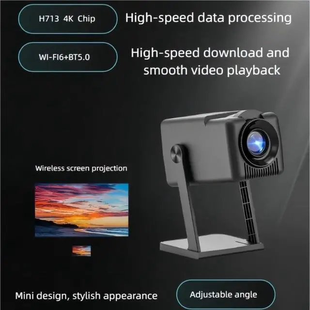 Alt view image 5 of 7 - Projector Smart Home Portable High Definition