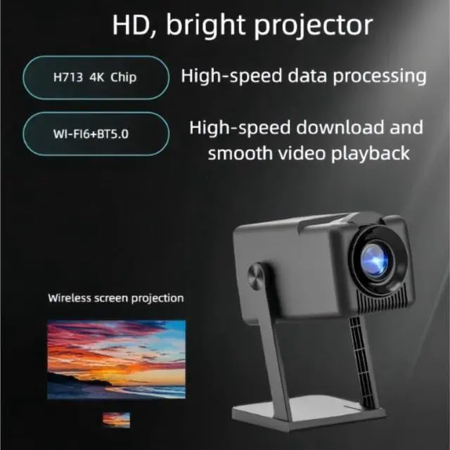 Alt view image 7 of 7 - Projector Smart Home Portable High Definition