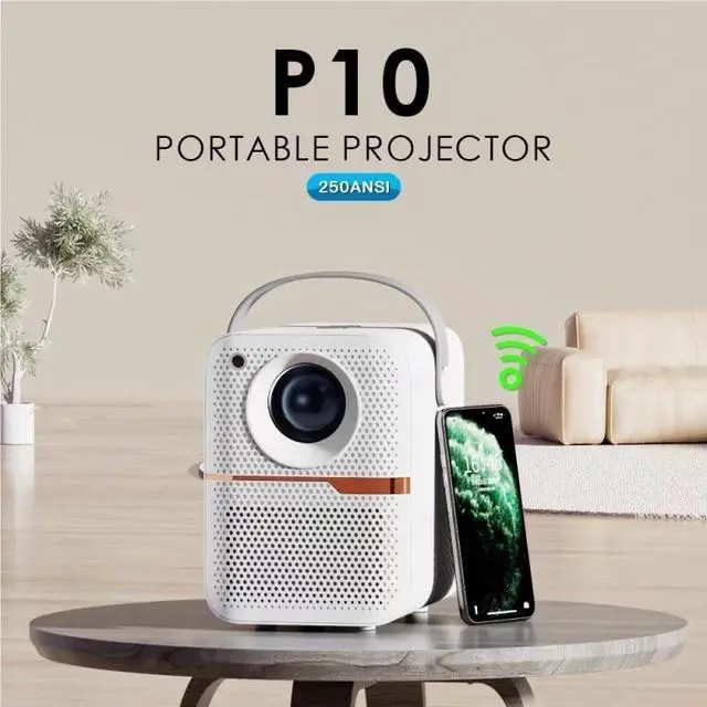 Alt view image 3 of 6 - Projector Home Use High Definition with Portable Outdoor Model