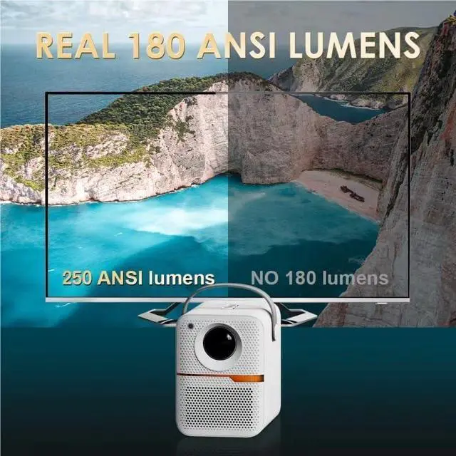 Alt view image 5 of 6 - Projector Home Use High Definition with Portable Outdoor Model