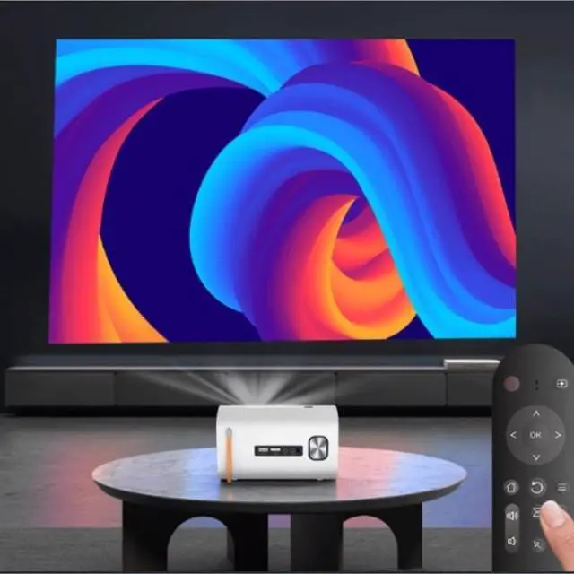 Alt view image 4 of 5 - Projector for Home Bedroom Wall Projection High Definition Theater