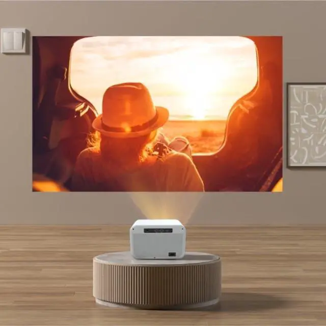 Alt view image 4 of 5 - Projector Electric Focusing 1080P Home Office Bedroom Wall Projection for Family 4K