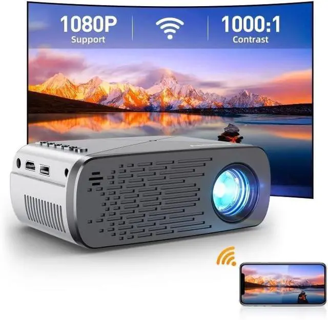 Alt view image 2 of 5 - Multi Screen Projector for Home Use Supporting 1080P Portable LED