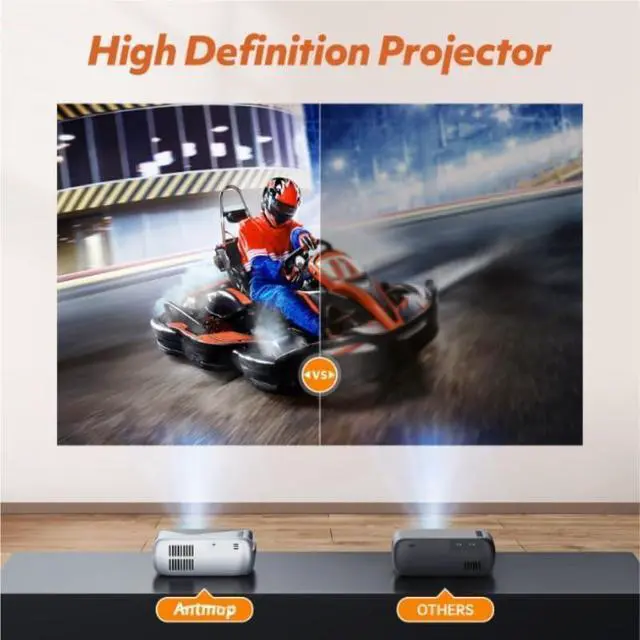 Alt view image 4 of 5 - Multi Screen Projector for Home Use Supporting 1080P Portable LED