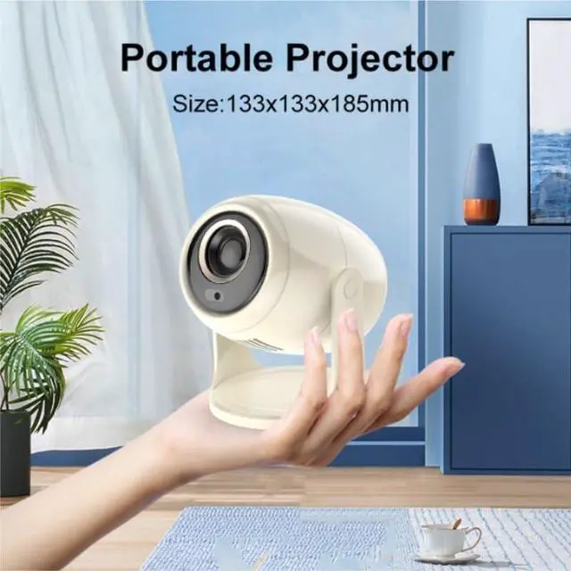 Alt view image 7 of 7 - Home Projector High Definition 4K Pan Tilt Cinema Portable